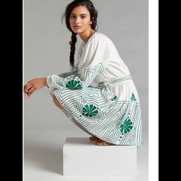 ANTHROPOLOGIE - Forever That Girl Embroidered Mini Dress - Picture 6 of 6